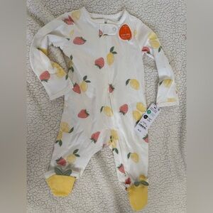 Carter's White One Piece with Strawberry and Lemon Print 3M